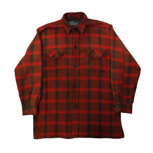 Vintage Avalanché Buffalo Canadian Flannel Plaid Button-Up Shirt Size L